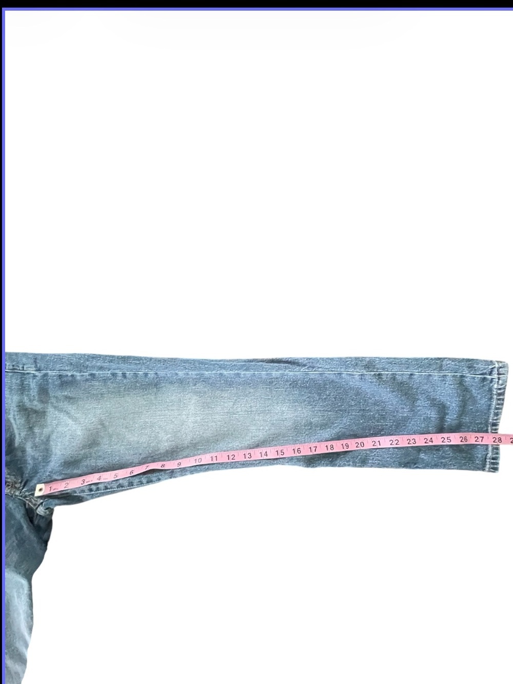 Aeropostale Mid Rise Ankle Straight Blue Jeans - Picture 9 of 12